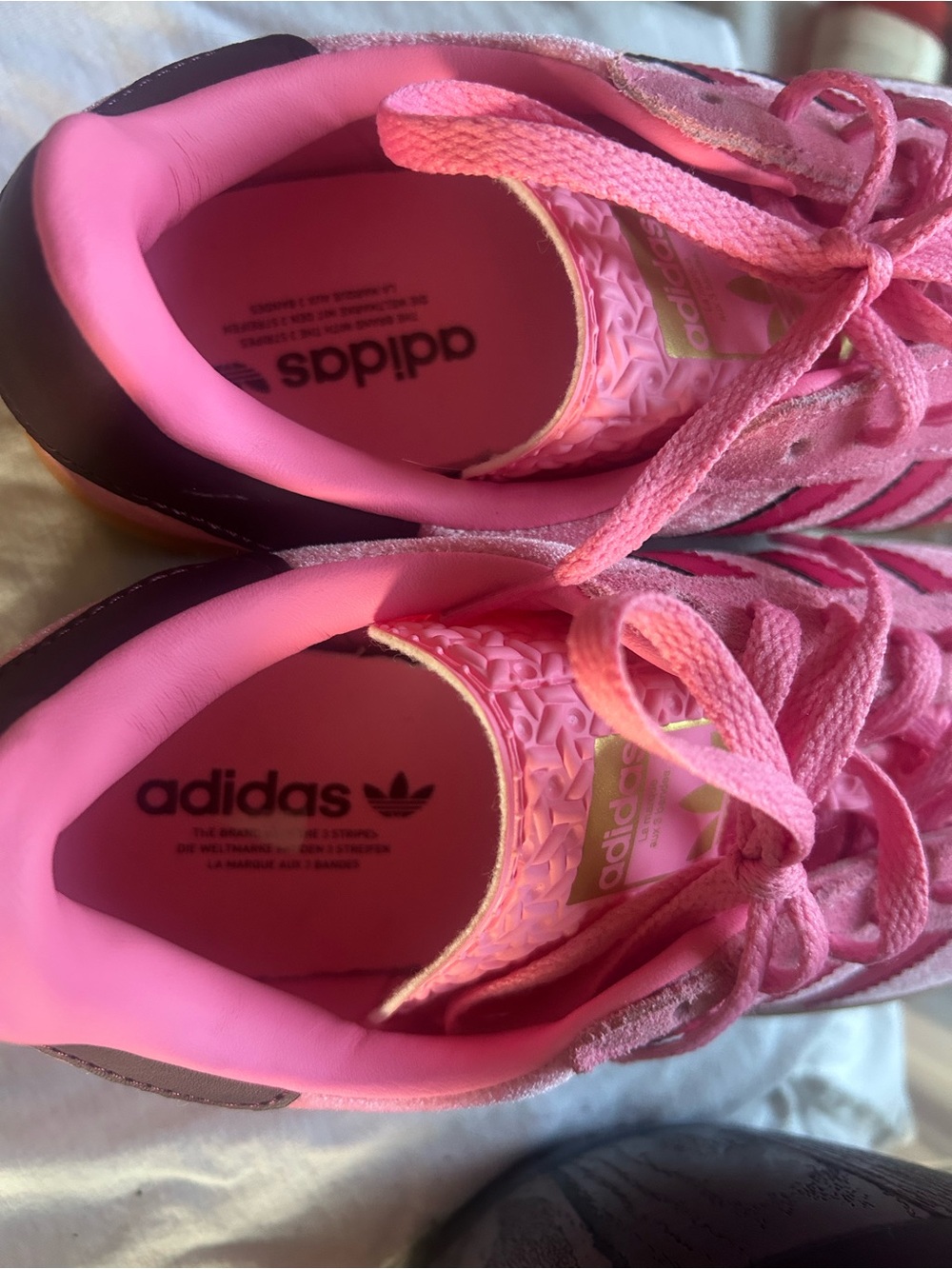 adidas Gazelle Platform Sneakers Pink and Brown - Picture 4 of 6
